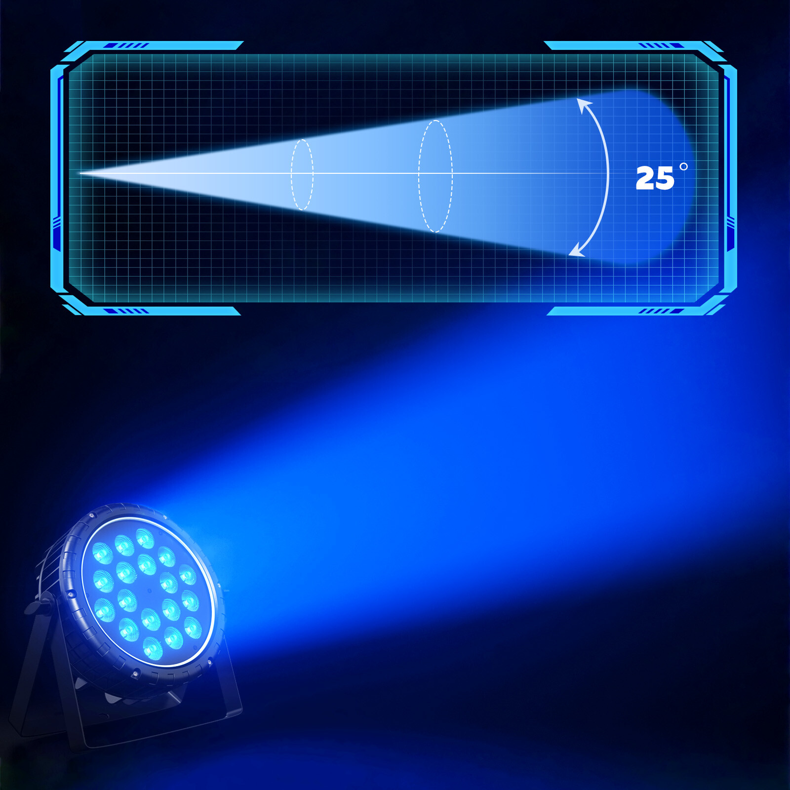 18X18W Waterproof IP65 LED Par Light DMX RGBW DJ Disco Stage Lighting Effect