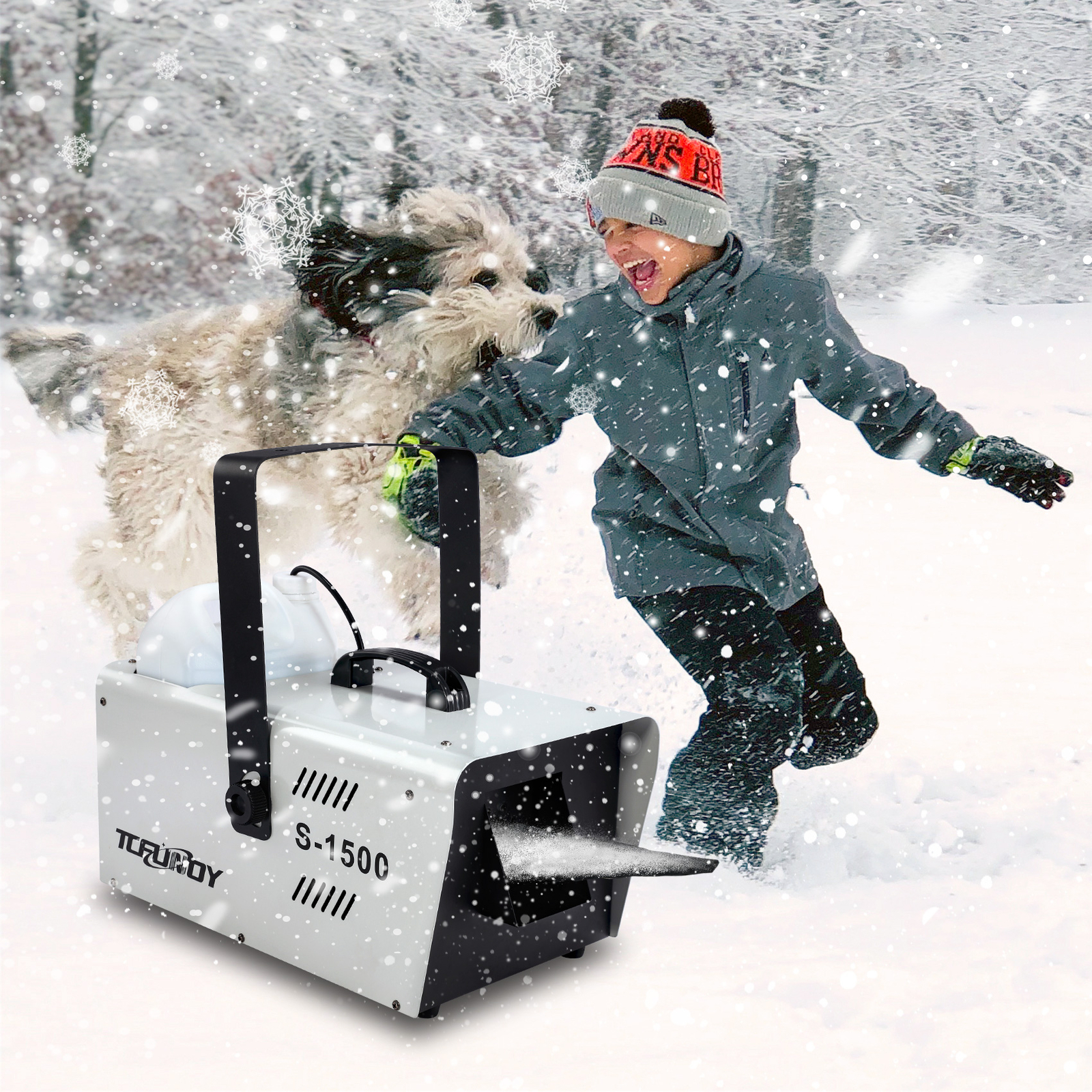 1500W Snow Machine Stage DJ Snow Flake Maker Effect Snowflake Machine Remote US