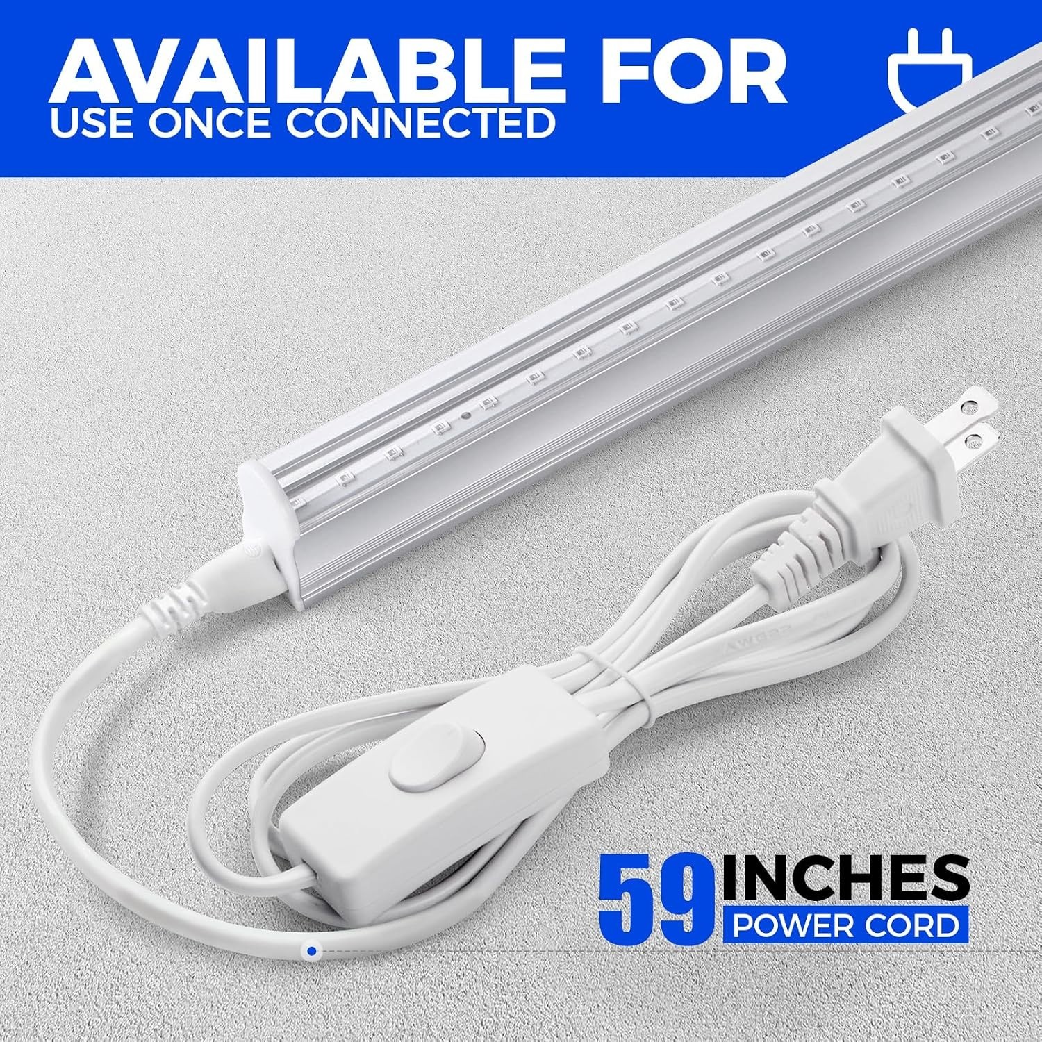 2FT Black Light Fixture for Halloween, Christmas