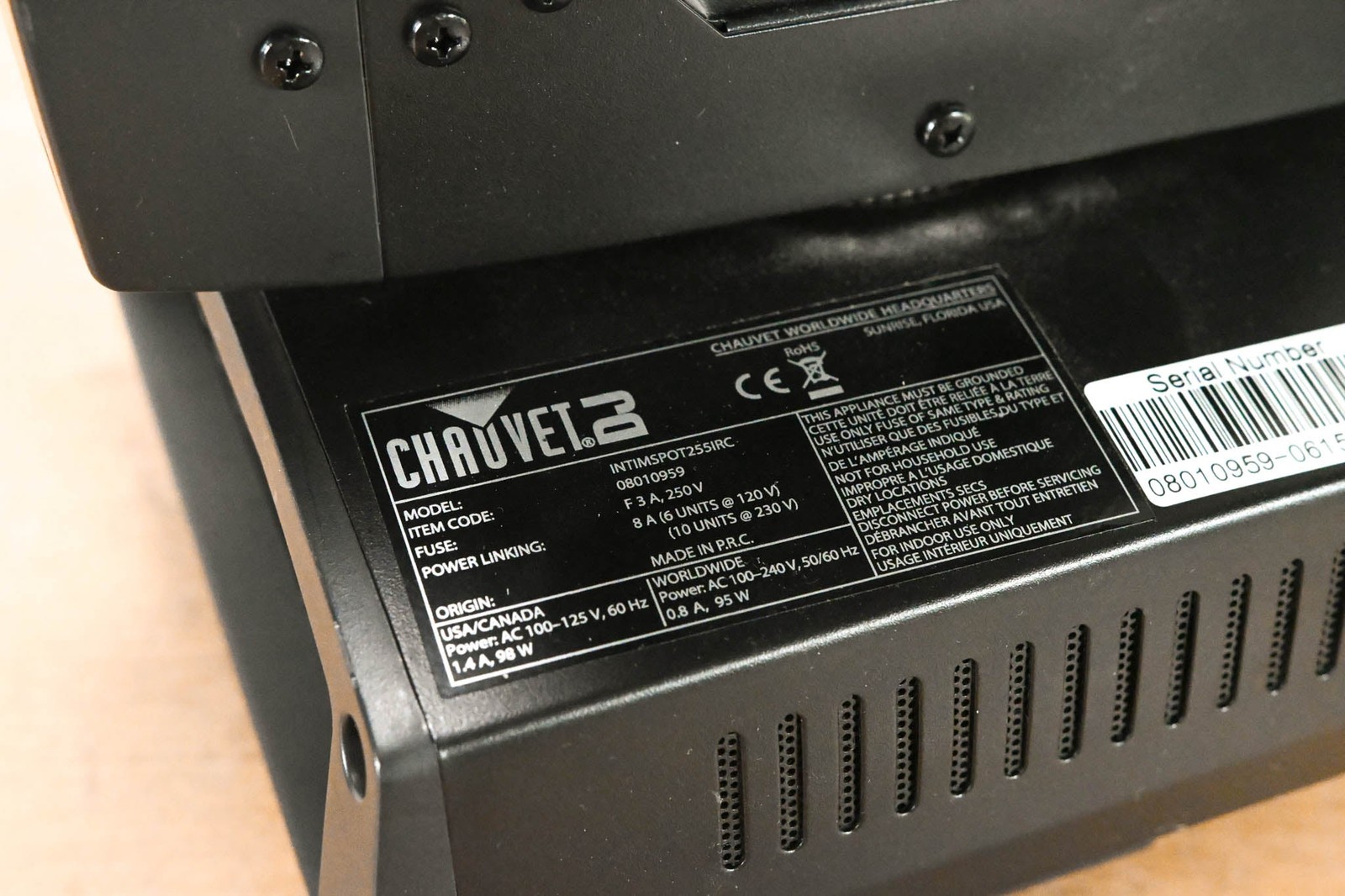 Chauvet Intimidator Spot 255 IRC 60W LED Moving Head Spot Fixture CG013QX