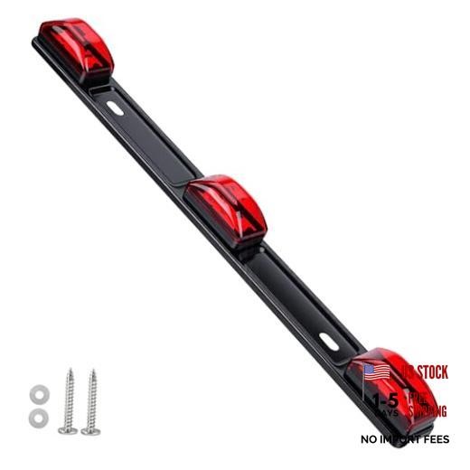 15″ ID Light Bar 9 LEDs, 1PC IP67 Waterproof Identification Marker Red