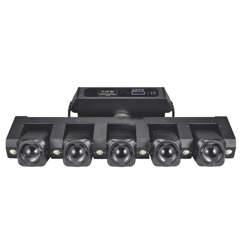 5 Heads Led Moving Lights Beam Strobe Disco DJ Club Stage Lighting 2 IN 1 5*40W