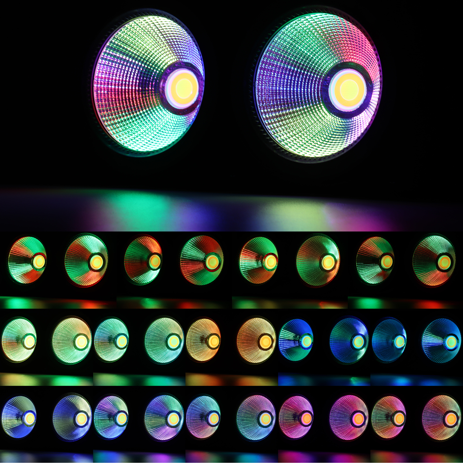 200W COB LED Par Light DMX Stage Audience Blinder Light RGB Warm Cool White