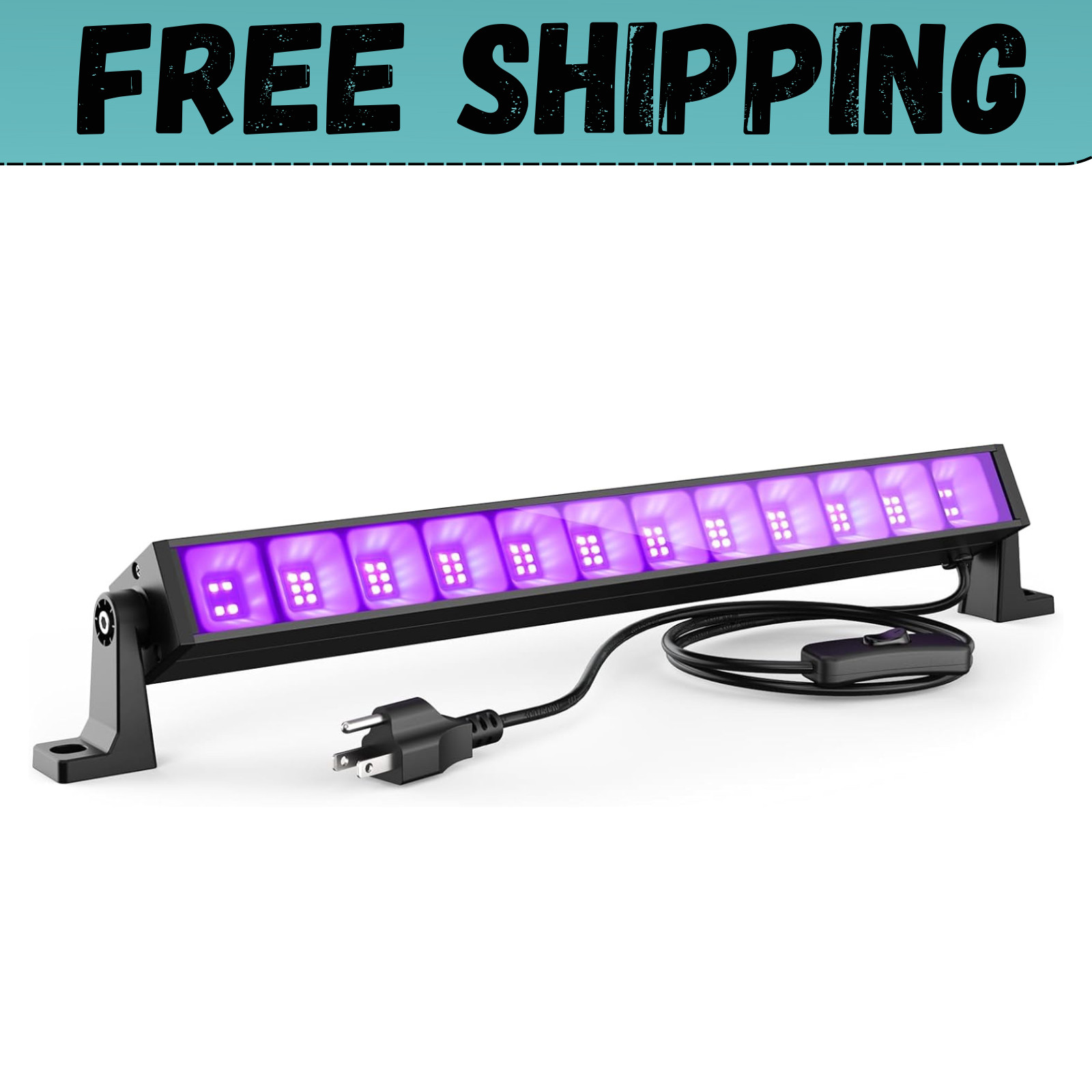 40W LED Black Light Bar for Glow Party, Blacklight with Plug &Switch, Each Light