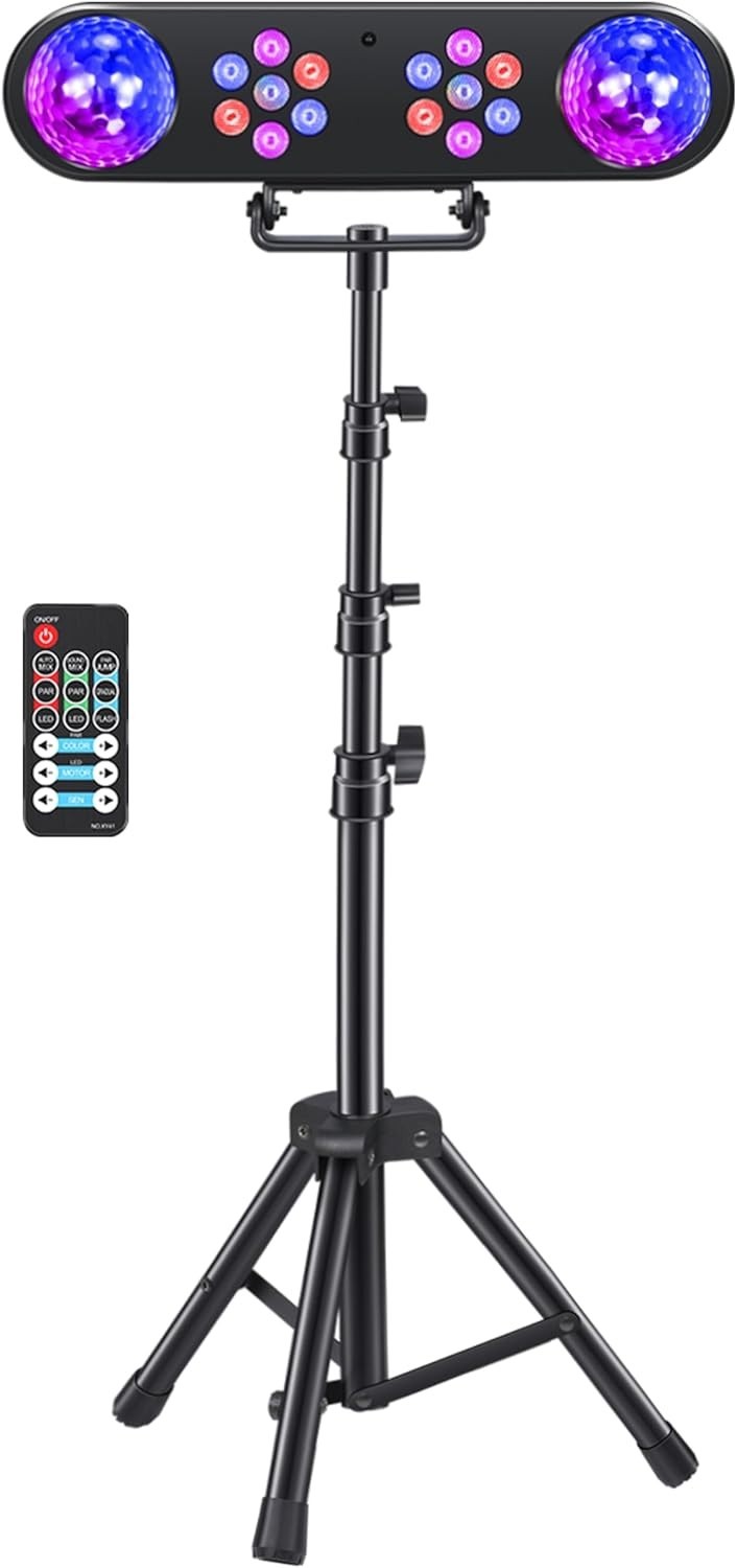 DJ Party Lights with Stand,Party Bar Light, Rotating Ball Disco Lights & Corl…