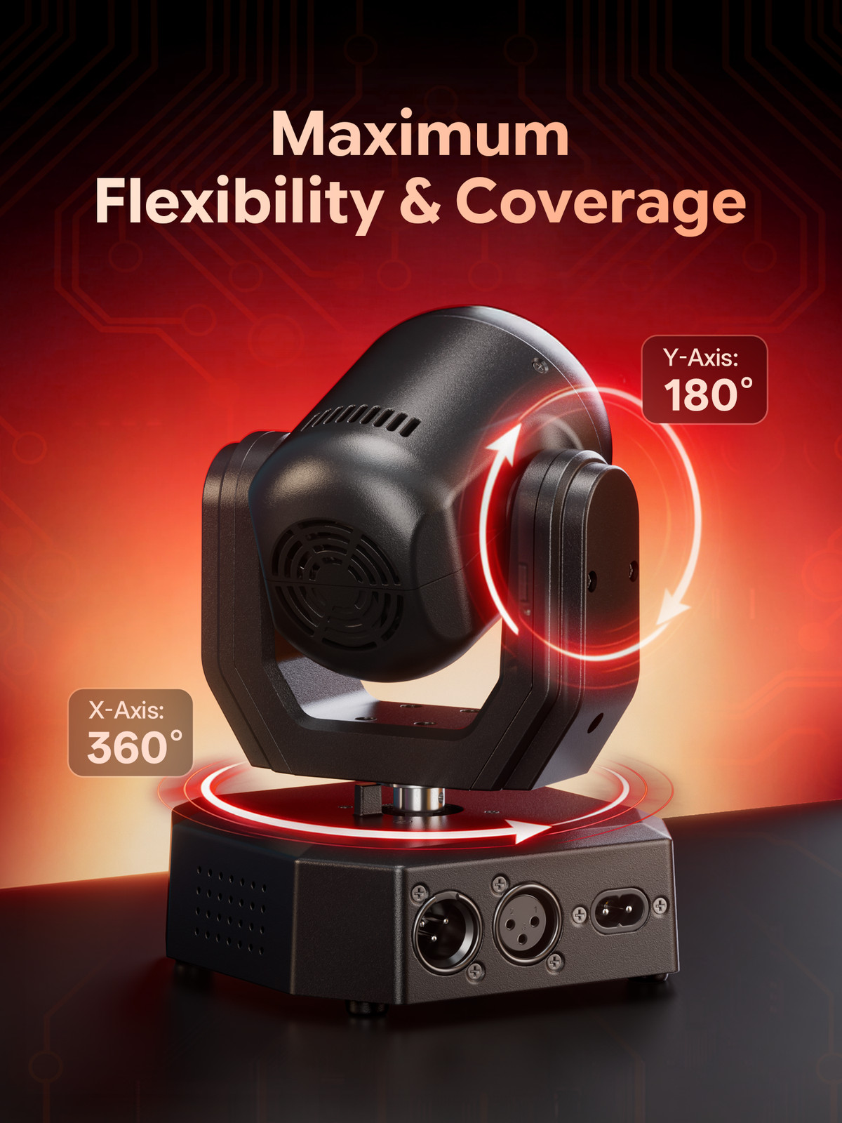 6Color LED Moving Head Light 80W DMX512 RDM Sound Active Stage Lamp Party KTV