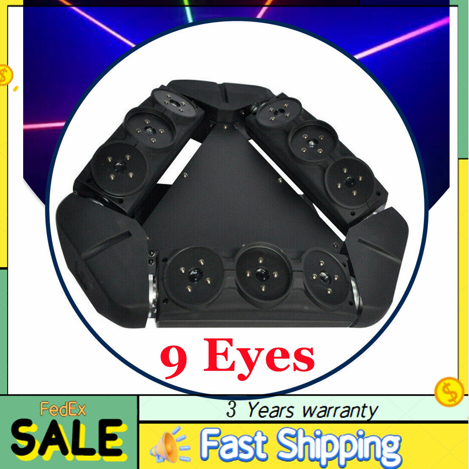 Stage Moving Head Beam Laser Light 9 Eyes RGB Spider Projector DJ Bands Lamp