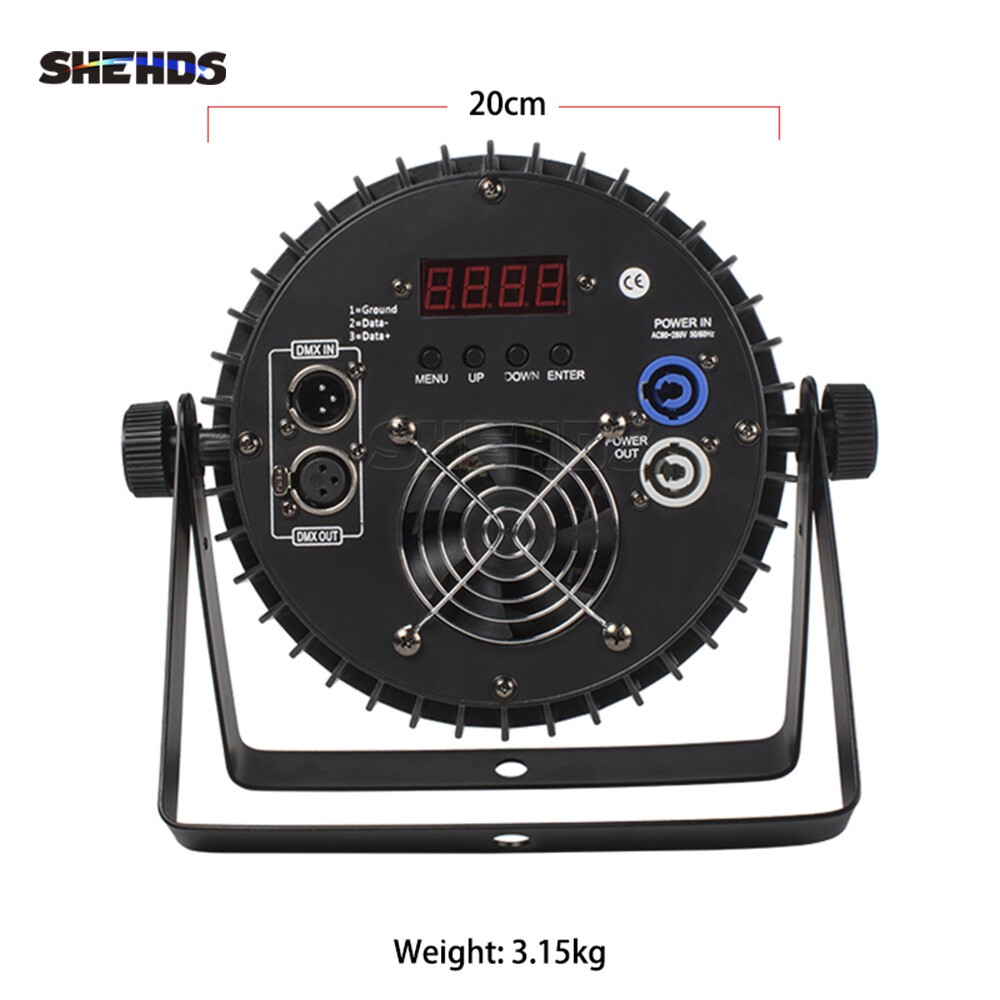 SHEHDS18x12W RGBW 4IN1 LED Aluminum Flat Par Lighting DMX Disco DJ Party Club