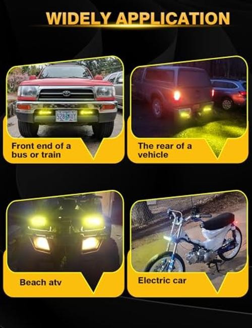 Yellow Led Light Bar, 7 INCH Spot Waterproof Led Pod 7 Inch Spot – 1 Pack