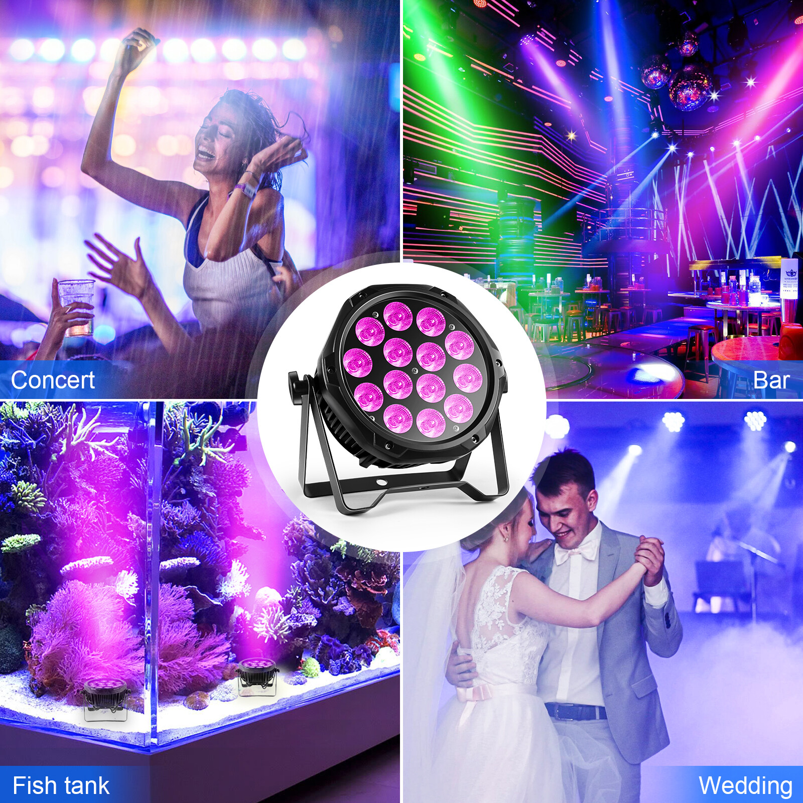RGBW LED Uplights 14x15W Outdoor IP65 Waterproof Stage Par Light dj Party Lights