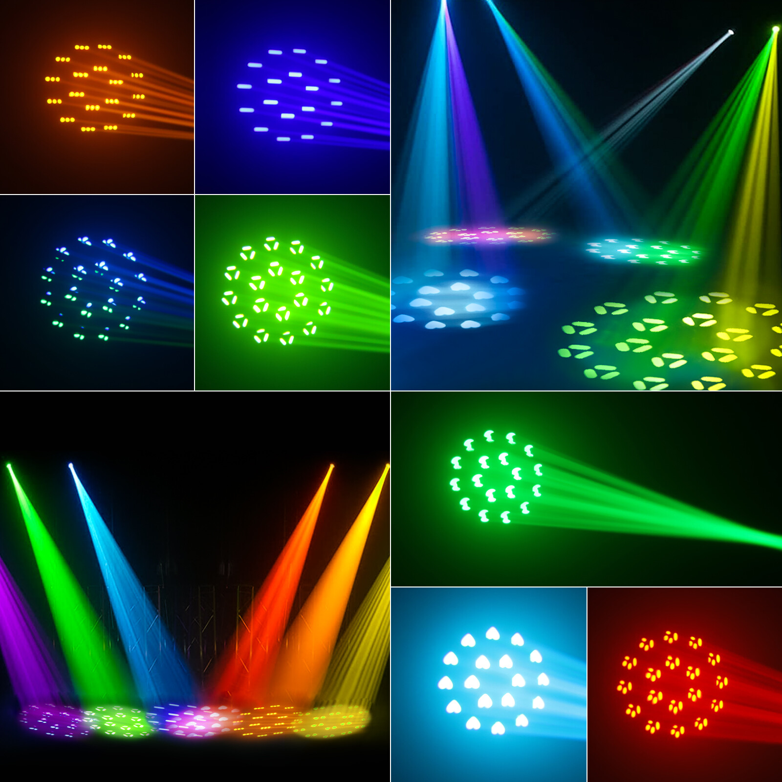 200W LED Moving Head Lights RGBW Gobo 8Prism 5R Beam Stage Lighting DJ Disco DMX