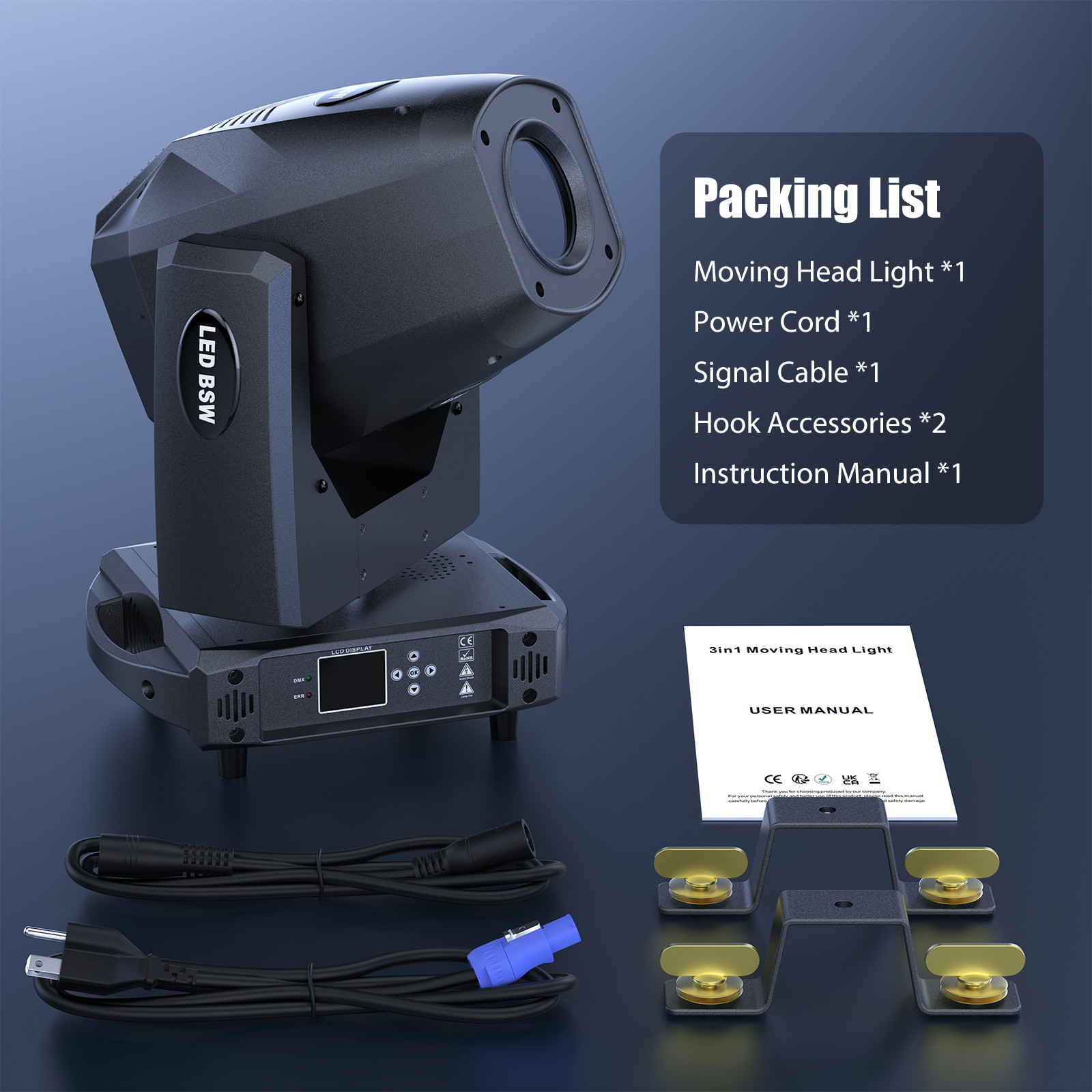 400W Spot GOBO LED Beam Moving Head Light 5Prism Rotation DJ DMX Lighting Effect
