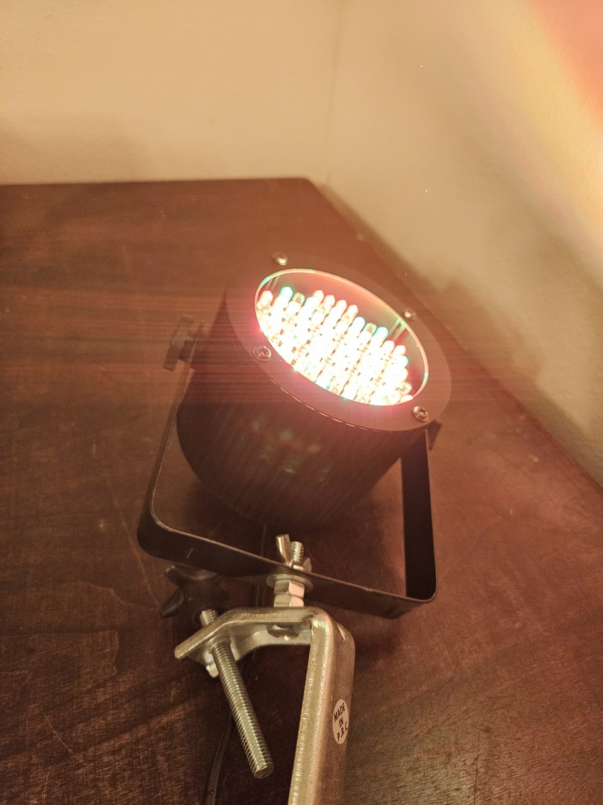 4.5 inch LED Stage light, Multi color, DMX in/out. Working condition