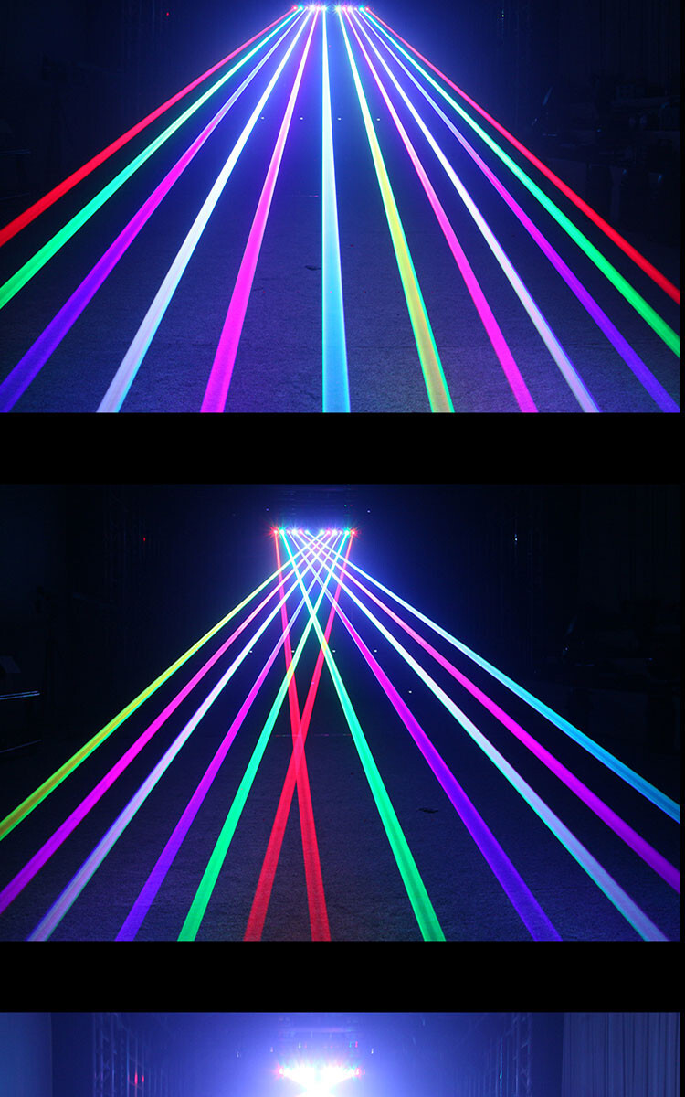 Laser Moving Head Light Bar 6x500mw 6 Eyes RGB Stage Beam DJ Disco Party Lightin