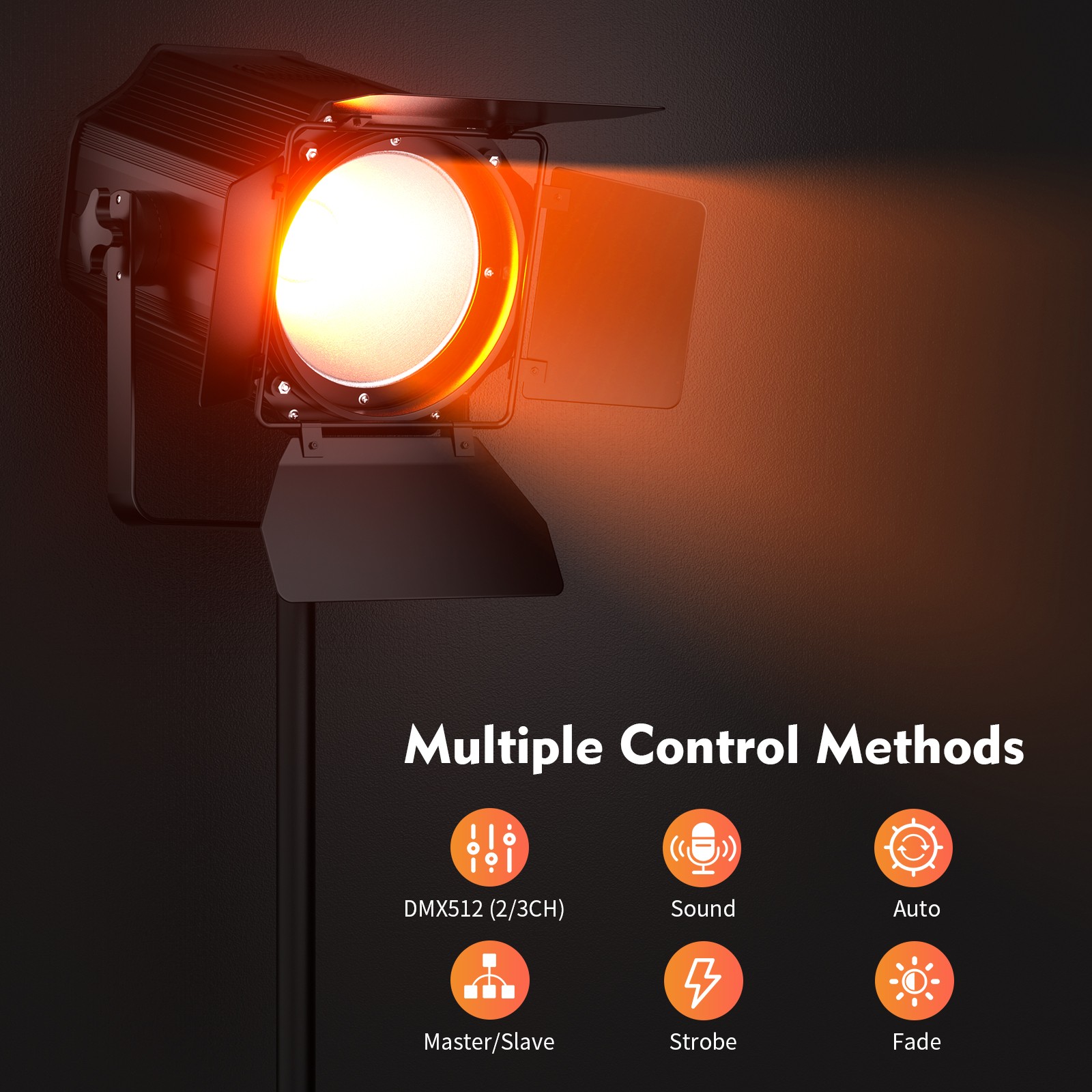 UKING 200W COB RGBWA+UV LED Par Light DMX Stage DJ Audience Blinder Lighting