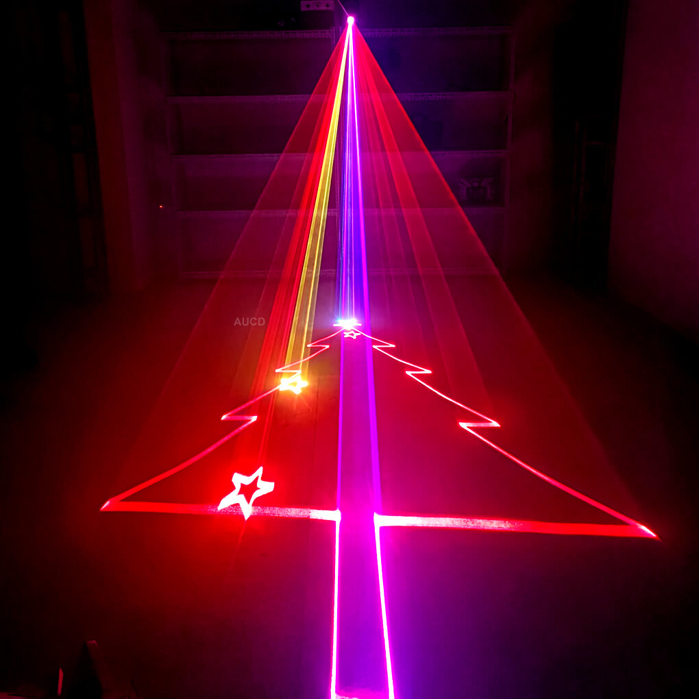 iOS Android Phone App 3W RGB Animation DMX DJ Show Stage Projector Laser Lights