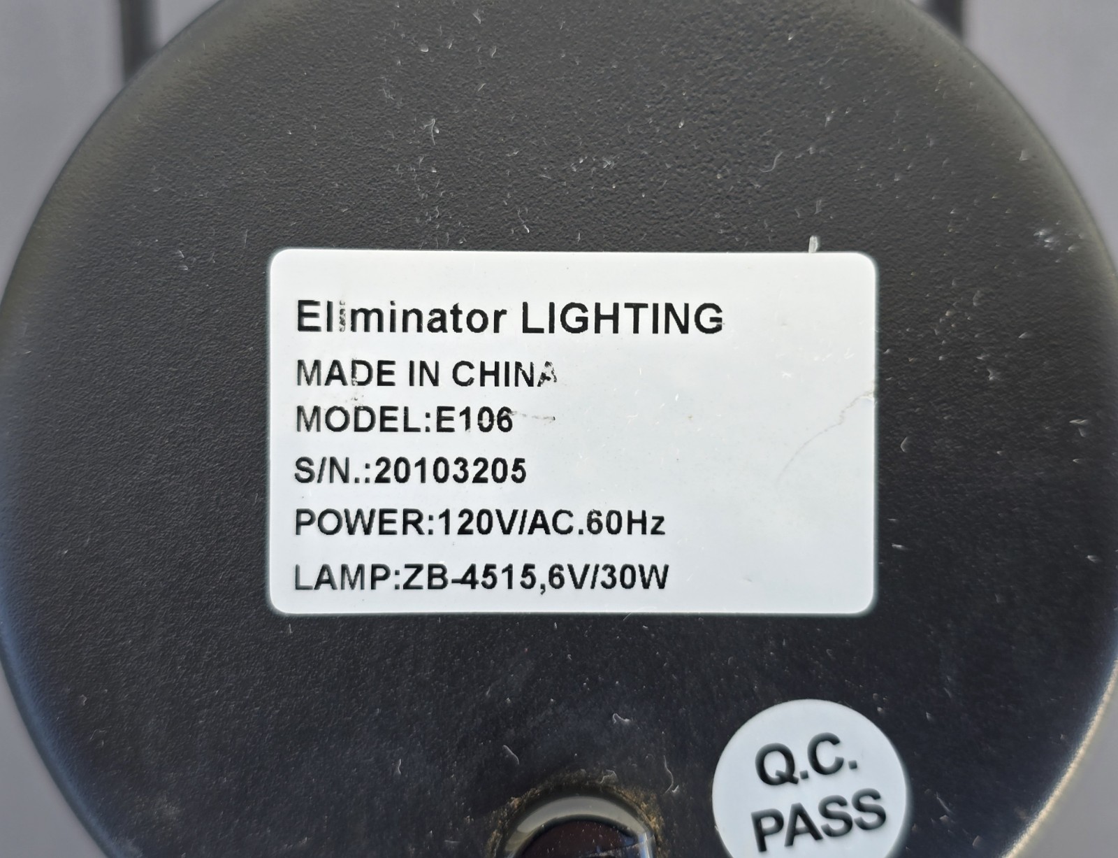 Eliminator Lighting E106 Par cans Pinspot Special Effects Lighting Tested Works