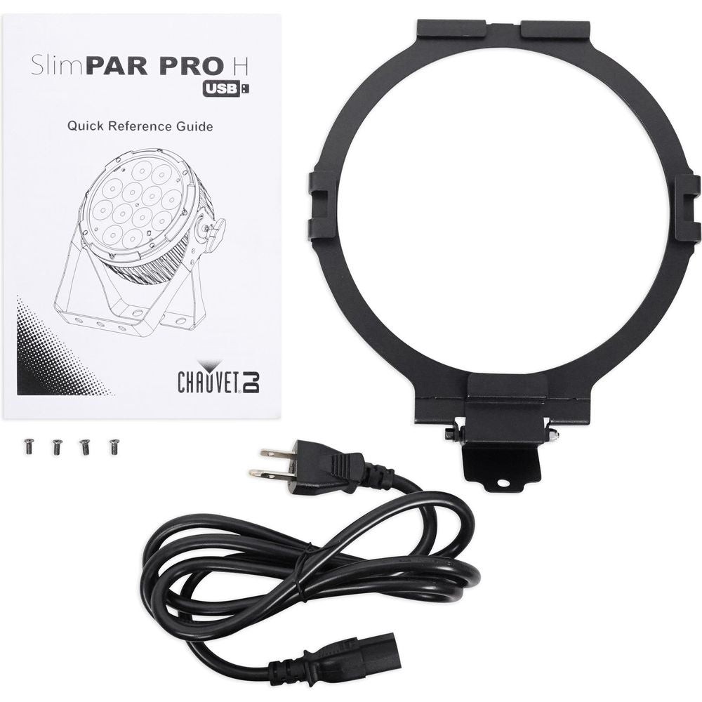 (2) Chauvet DJ SlimPar Pro H USB D-Fi RGBAW+UV LED Par Can Wash Light Fixtures