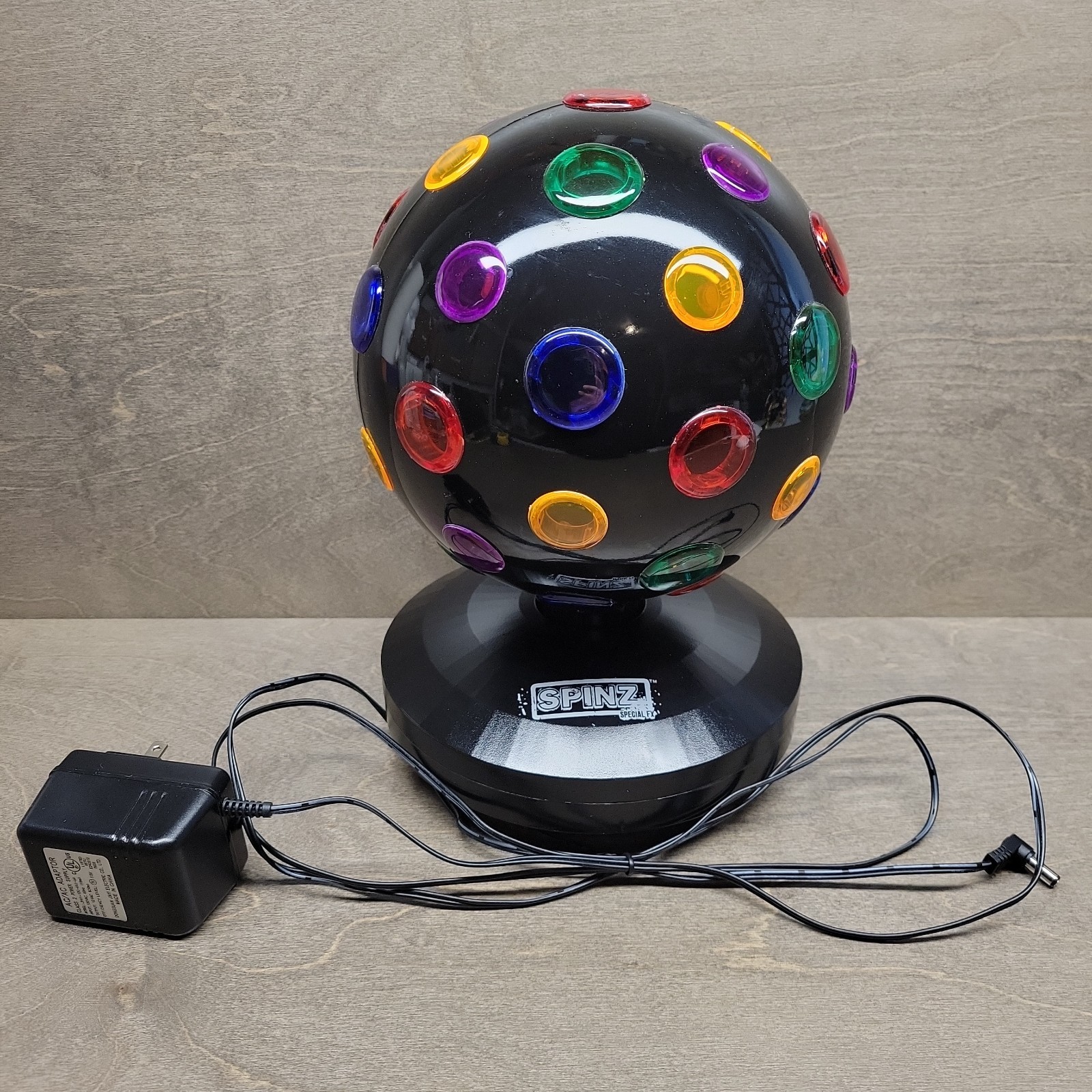 Spinz Special FX Spinning Disco Multicolor Light Ball Party Lamp Decor Working