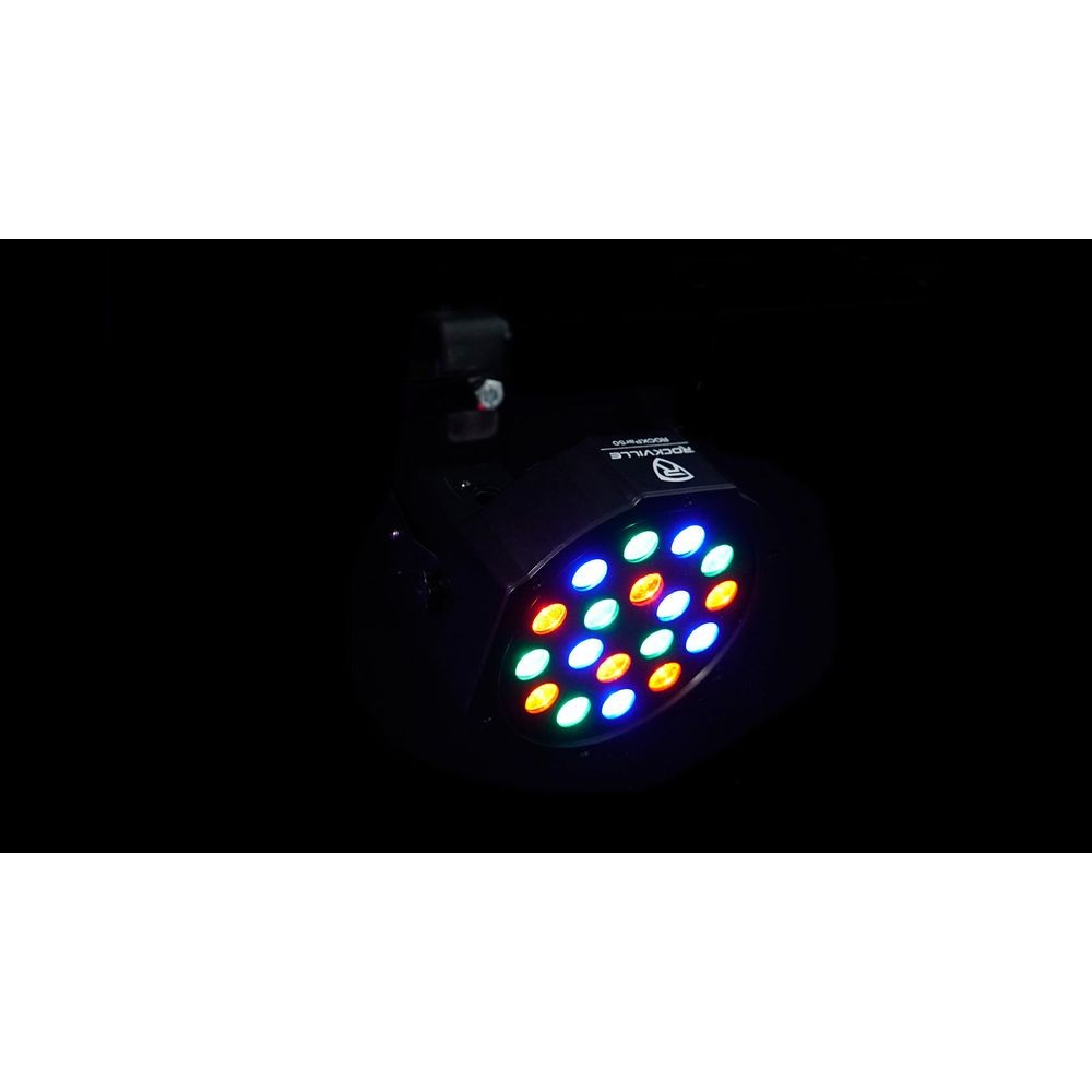 (12) Rockville RockPAR50 LED RGB Compact Par Can DJ/Club DMX Wash Lights
