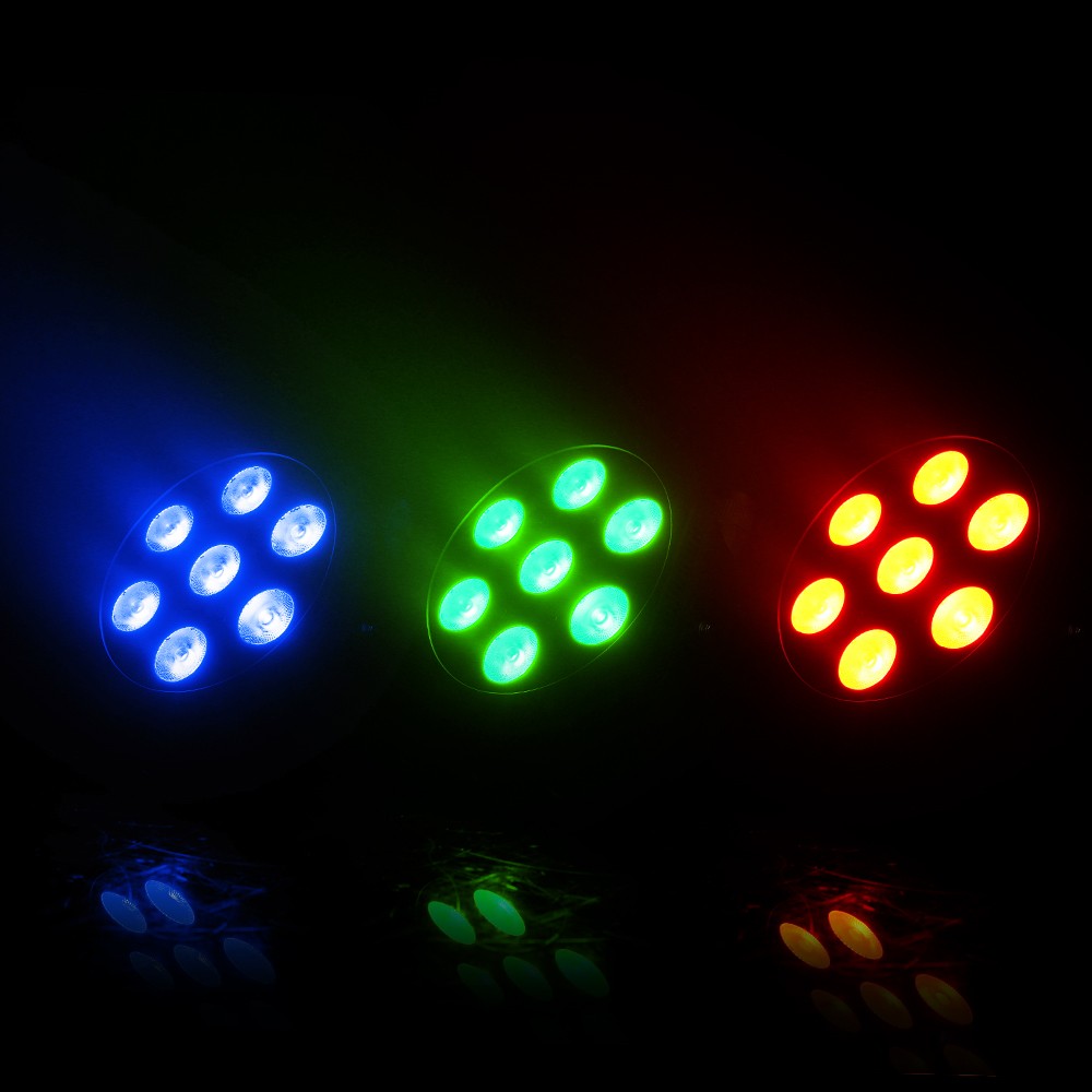 7x12W LED RGBLAC Beam GlamoPar Light Par Stage Lighting DMX DJ Bar Club Party