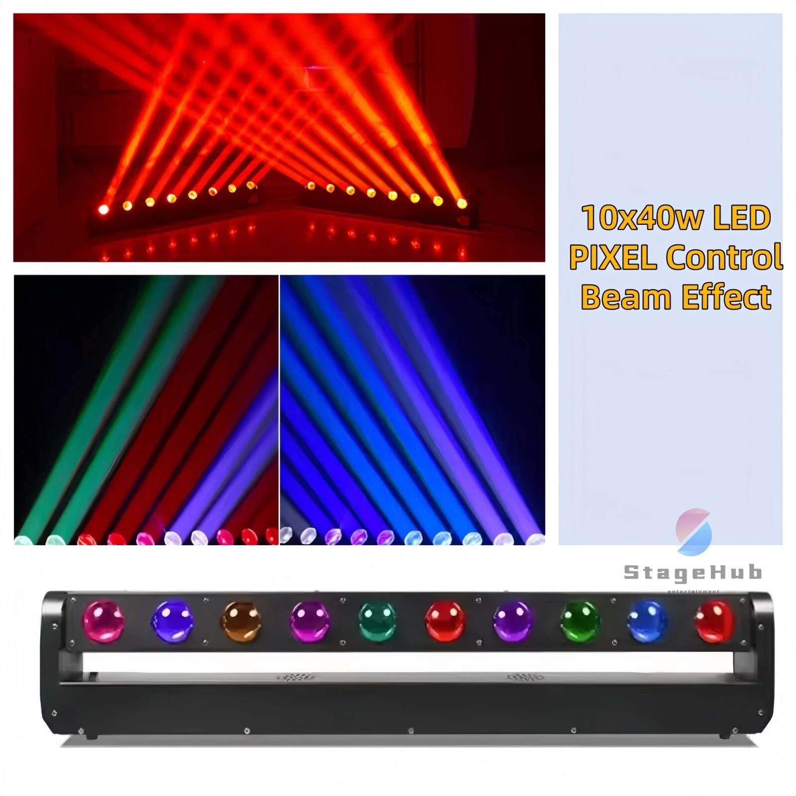 10x40W RGBW 4in1 LED Wall Washer Beam Moving Bar For DJ Club Party Stage Light