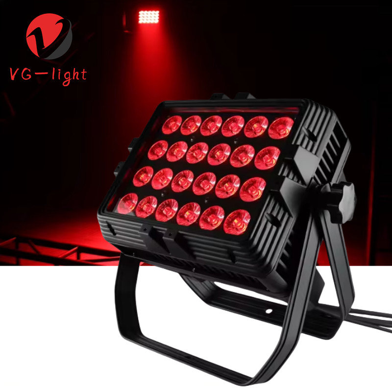 Outdoor Flood Lighting 24x15w Waterproof Rgbwa+uv 6in1 Led City Color Wash Light