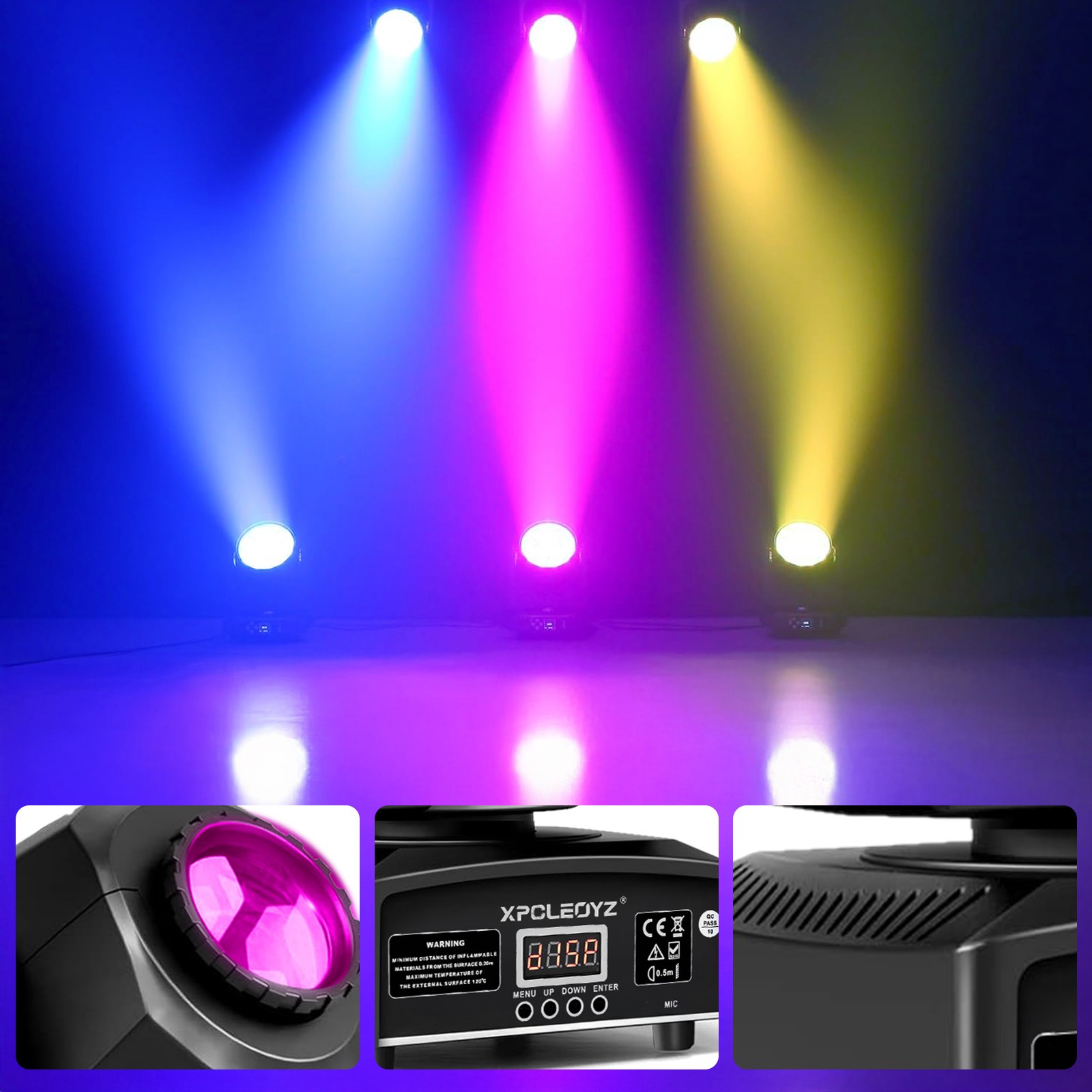 60W Mini Led Dmx Gobo Moving Head Spot Light For Club DJ Stage Lighting Party