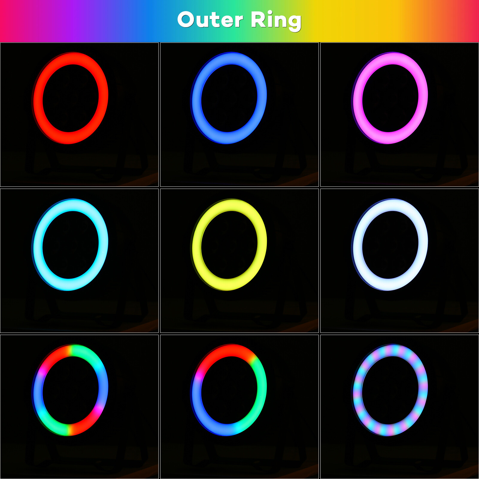 4PCS 7LED Par Can RGBW Stage Lighting DMX512 Sound Remote DJ KTV Party Disco