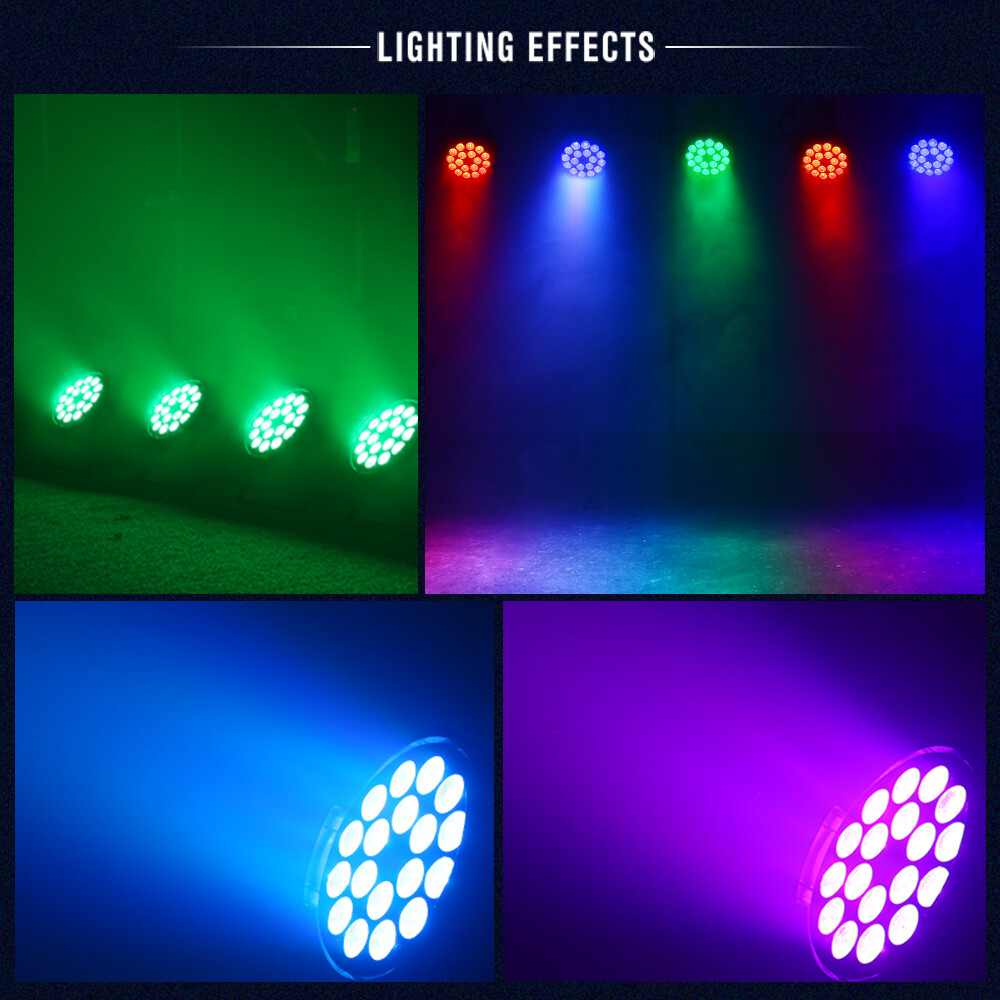 18x18W LED Upights Outdoor Waterproof Stage Par Light IP65 RGBWAUV 6 in1 DMX512