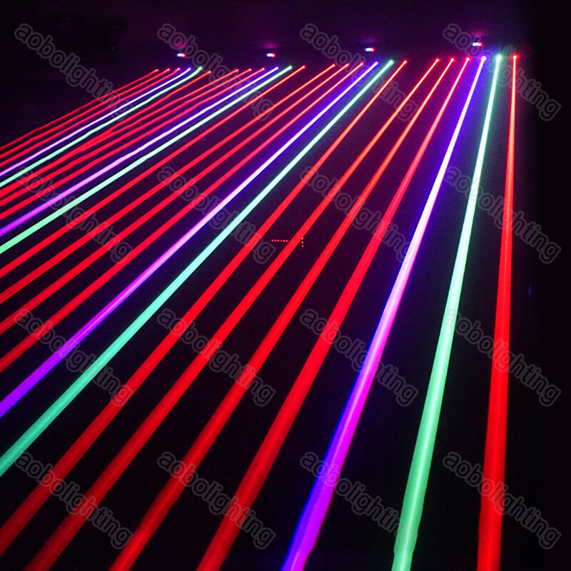 2xFat Beam RGB laser show projector disco 6 eyes Moving Head Bar Laser Projector