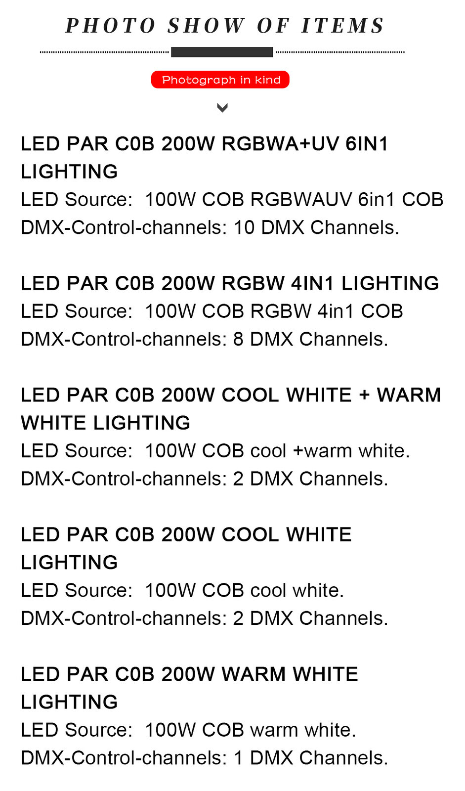 SHEHDS LED 200W COB Par Aluminum alloy Warm/ Cool White Lighting With Barndoors