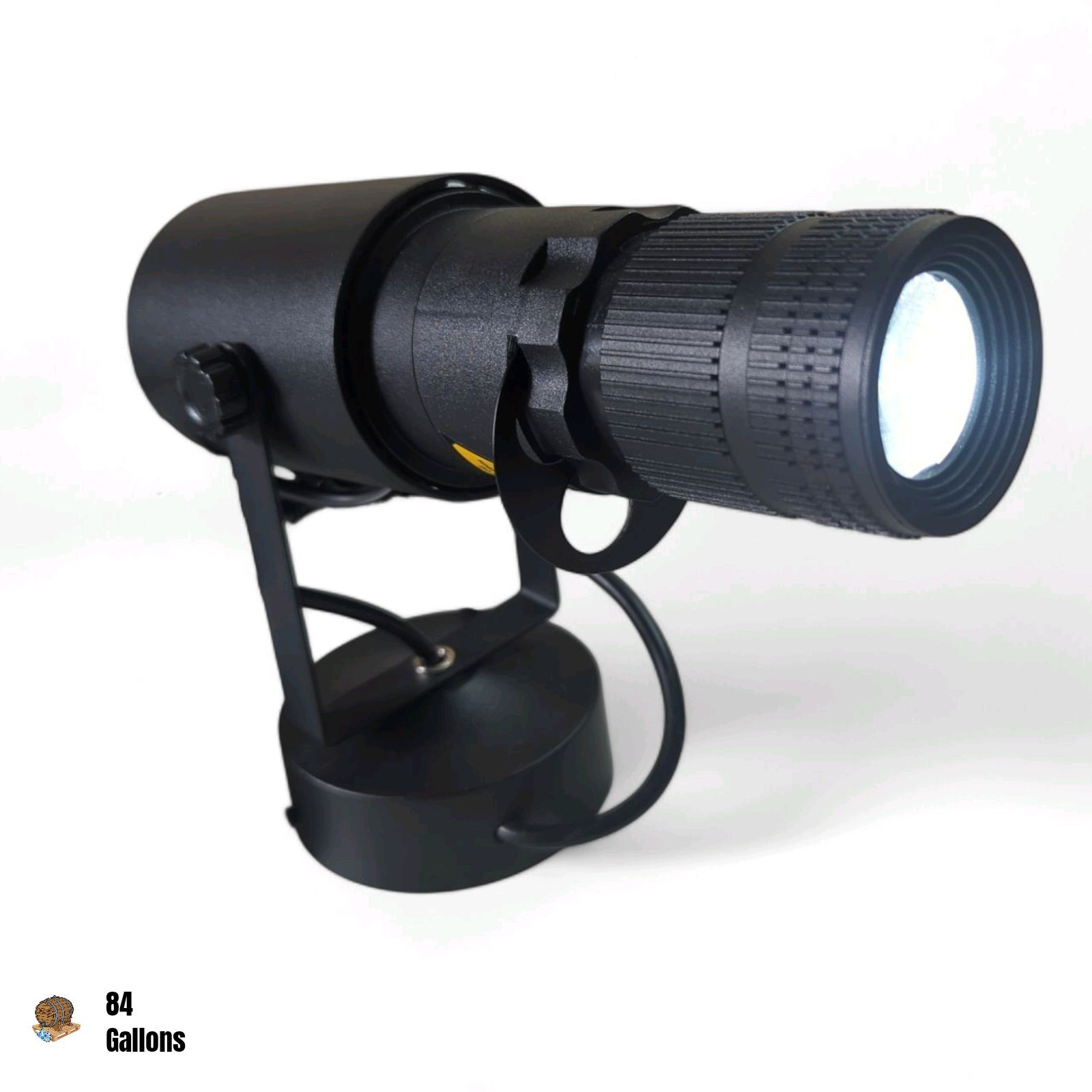 LED Pin (Round, White) Spot Light with 4 Adjustable Apertures & Manual Focus