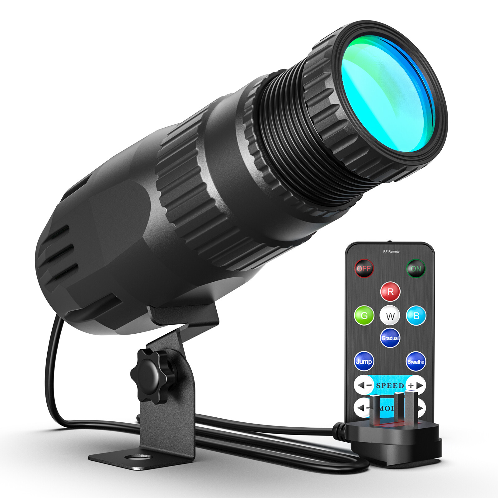 30W Pinspot Beam Stage Light RGBW 4 in 1 LED Party Disco Manual Focus Spotlight