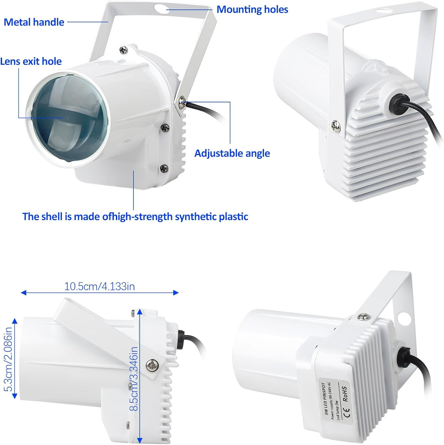 Spotlight for Disco Ball Lights Pin Spot Light, White Led Beam Pinspot Light …