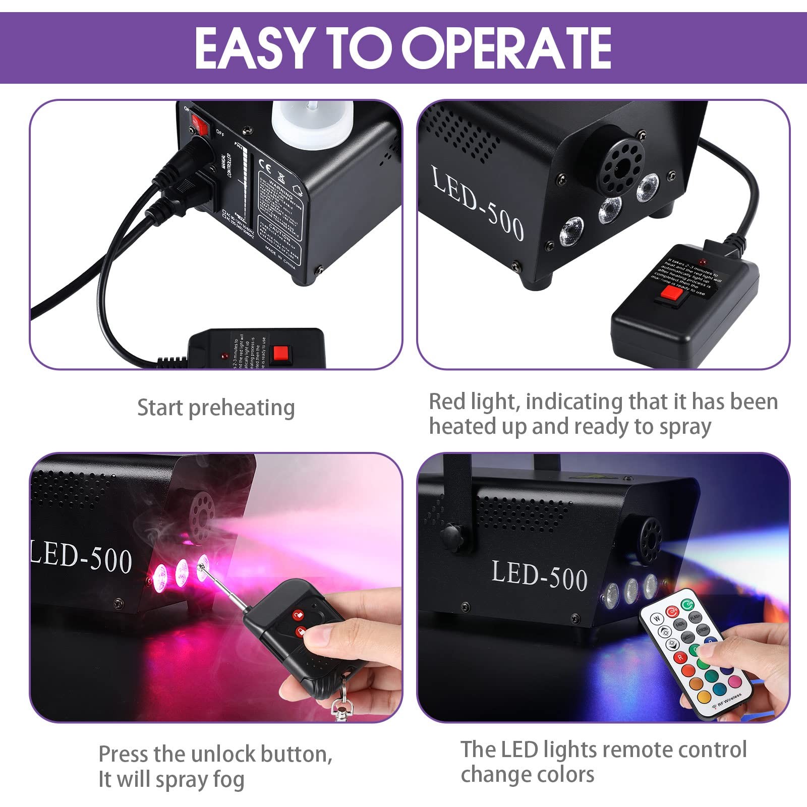 Fog Machine Remote Control Replacement Receiver 3 Pin for 400W 500W Machines