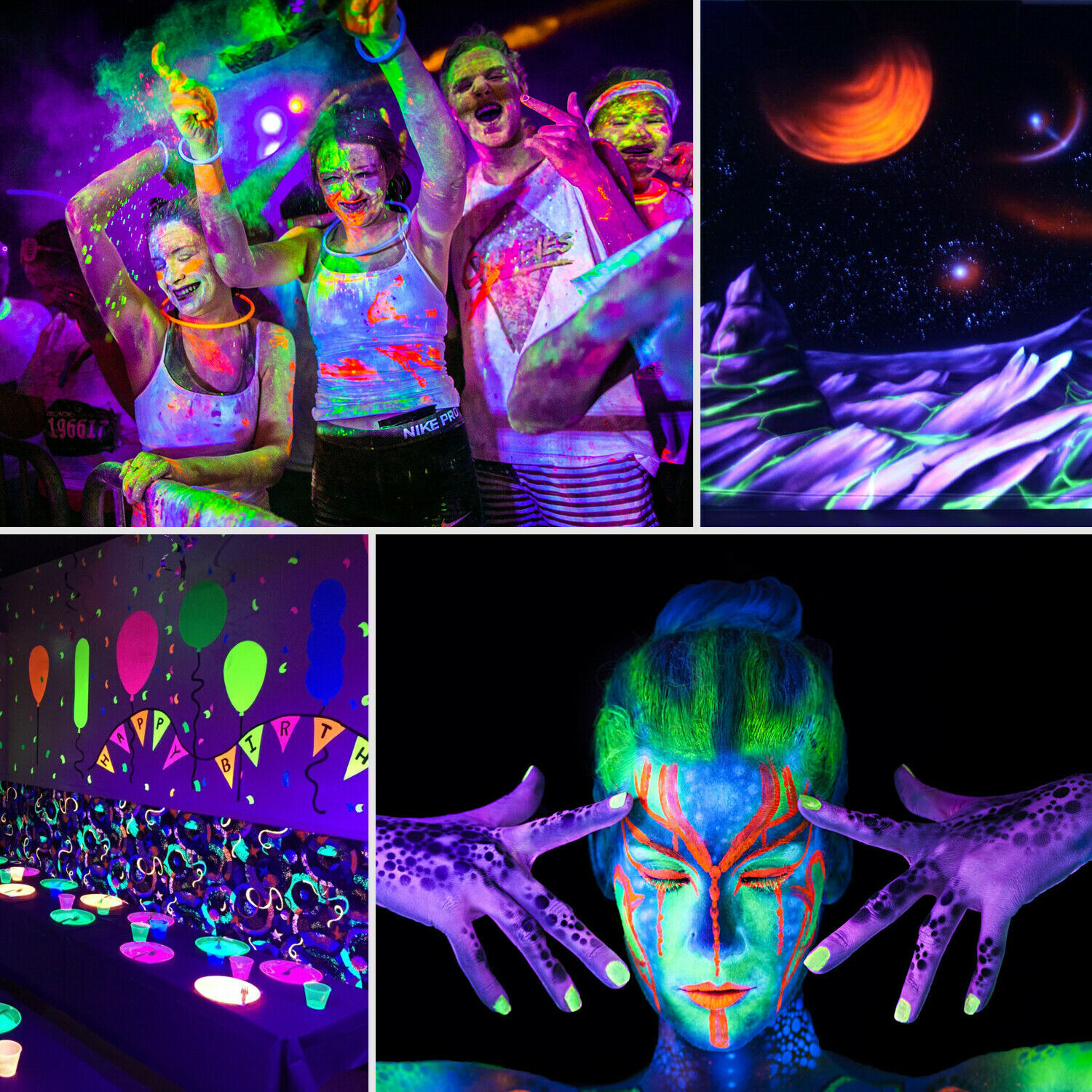 2-PACK 100W UV LED Black Light Glow Party DJ Club Stage Lighting IP66+Free Tapes