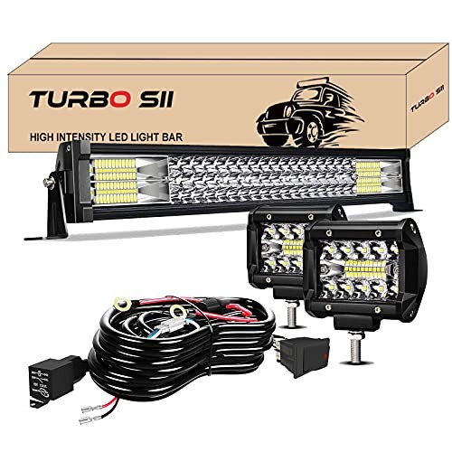 22 Inch LED Light Bar Triple Row 306W 30600Lumens Spot Flood 22 inch light bar