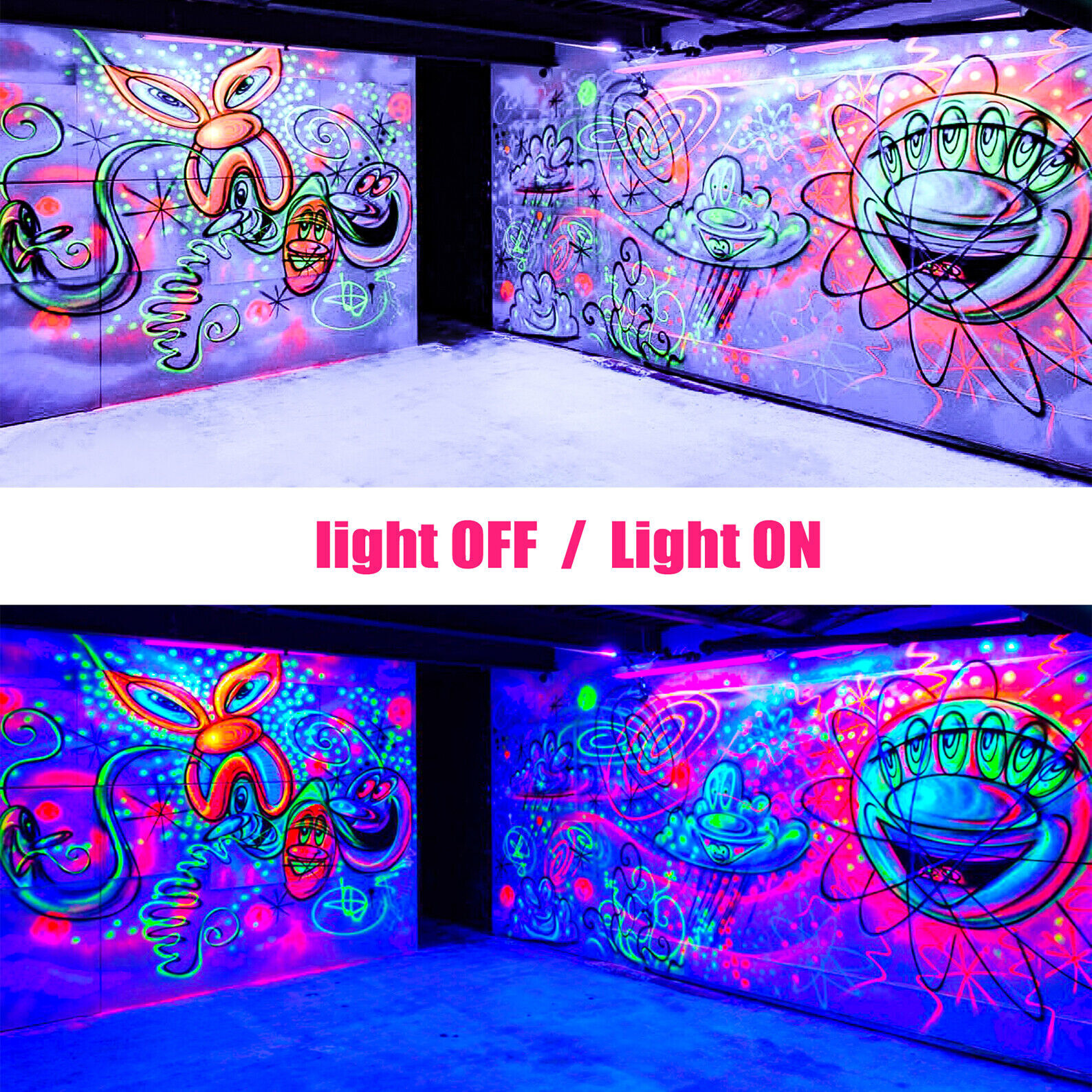 2-Pack LED Black Lights 150W Music Stage Party Purple Flood Light (10ft Cable)