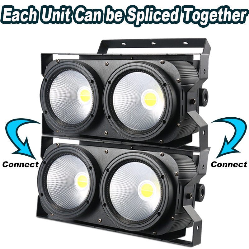 4Pack 200W COB LED Par Light DMX Stage DJ Audience Blinder Light Warm+Cool White