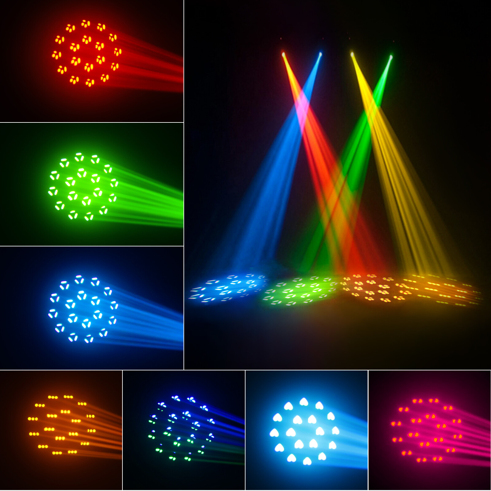 200W Moving Head Stage Light Gobo LED DJ Beam Prism 16CH Party Spot Lighting DMX