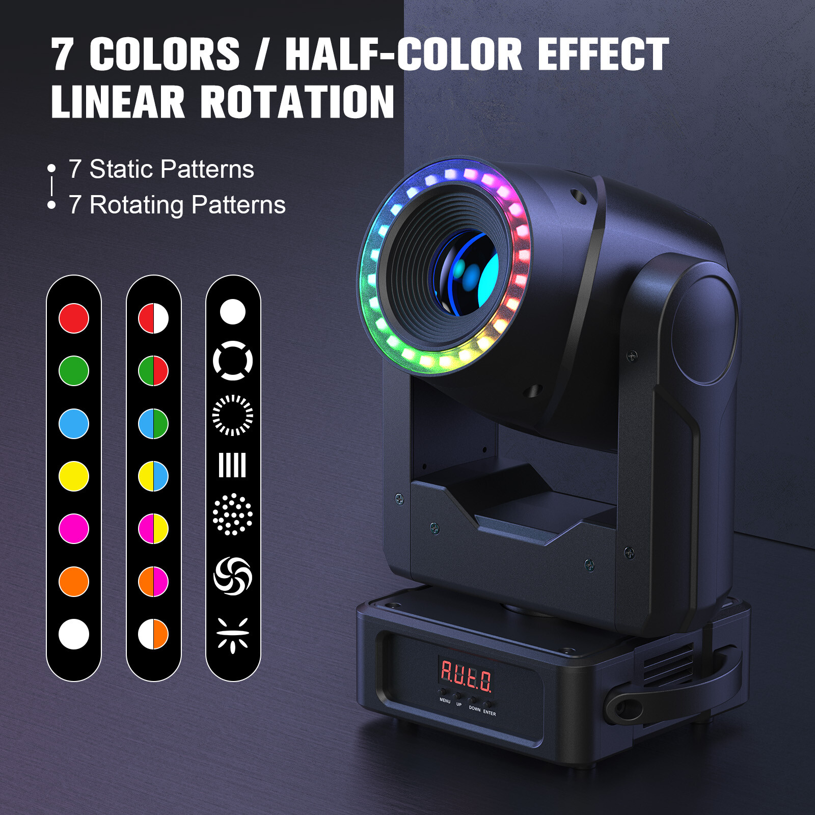180W LED Moving Head Light W/Case RGBW Gobo Beam Stage Light Zoom DJ Disco DMX