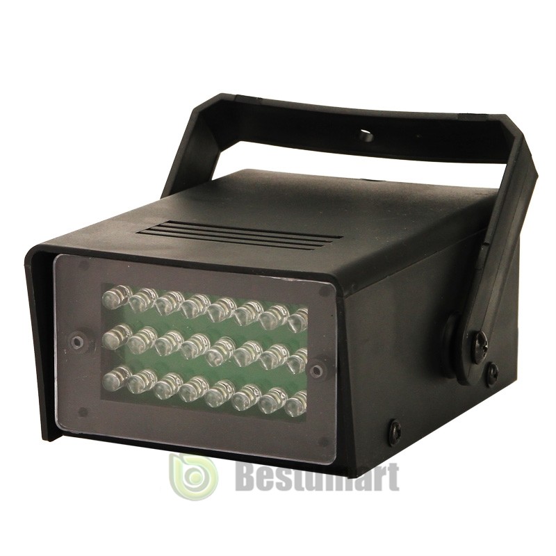 Mini DJ Strobe Light Flash Light 24LED Bulb Club Stage Light Party Disco White