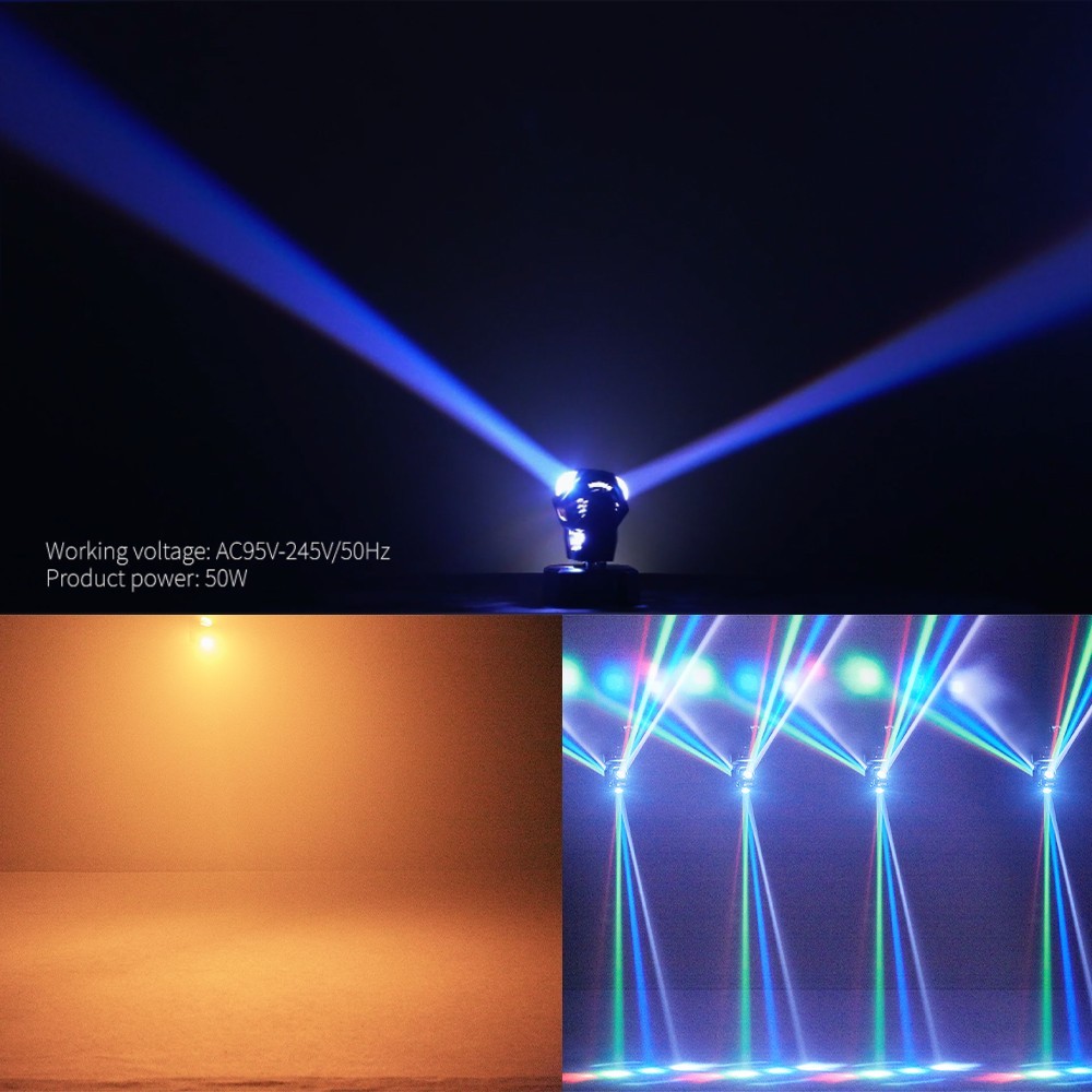 Mini Double Sides 12×3W LED Moving Head Beam DJ Light with 3×10W Golden Strobe