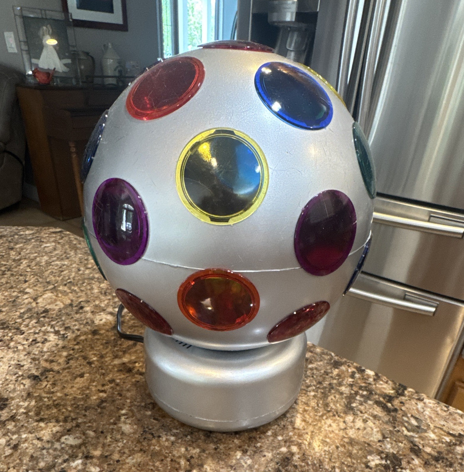 Rotating Disco Ball Style Effect Light Fixture, Multicolor, Incandescent, Corded