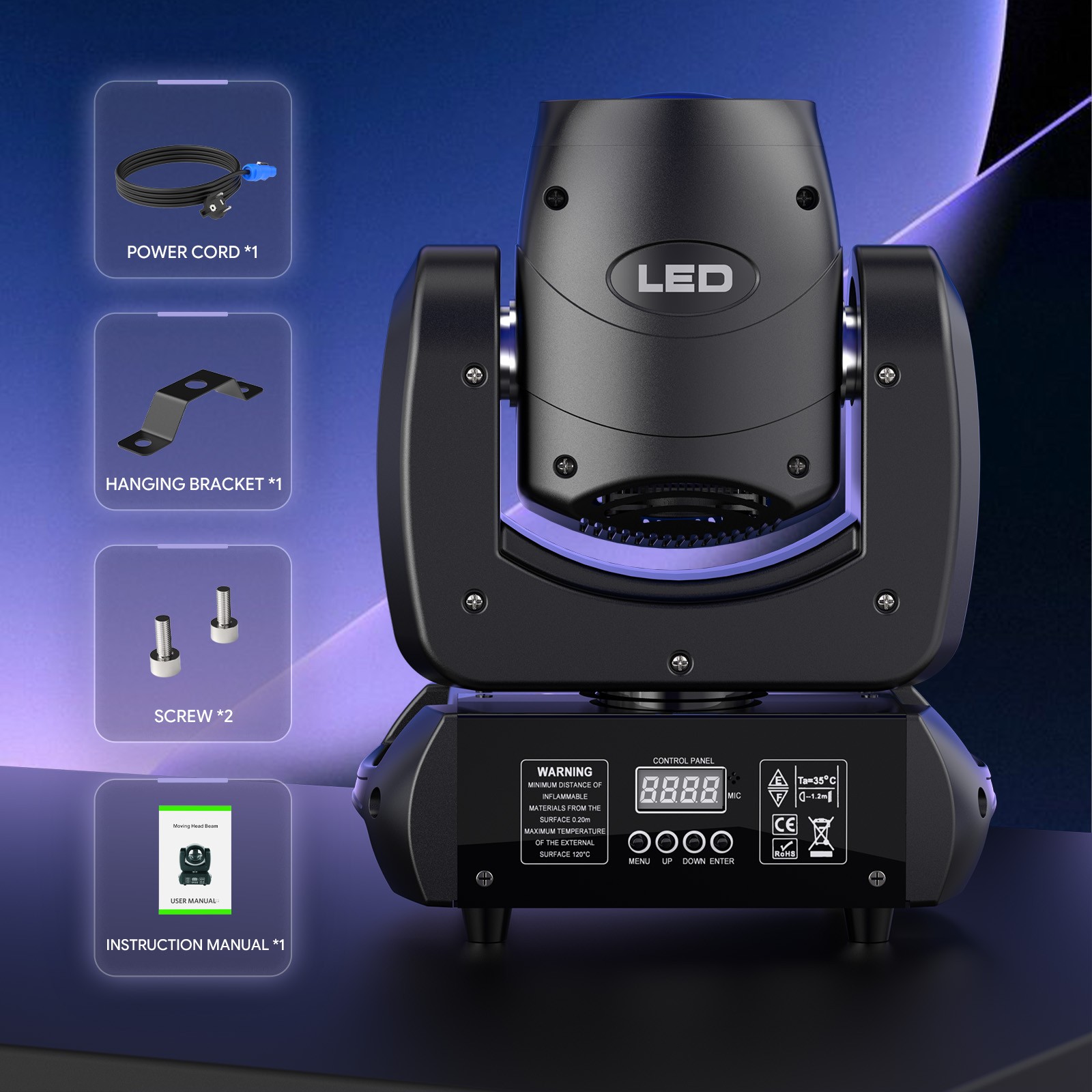 150W LED Moving Head Light RGBW Gobo Beam Stage DJ Disco Bar DMX Spot Lighting
