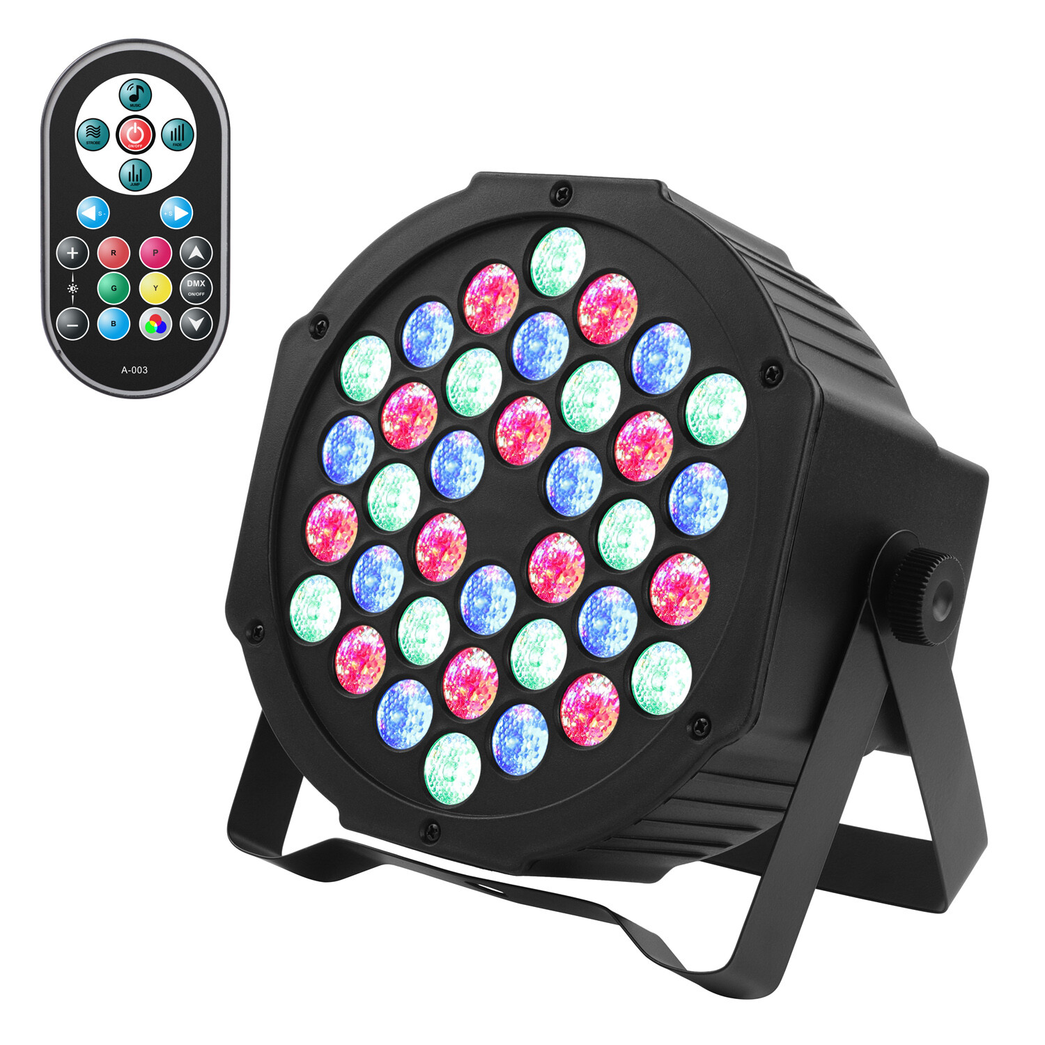 10pcs 108W PAR Can Stage Lighting RGB 36LED DMX DJ Lights Disco Wash Party Show
