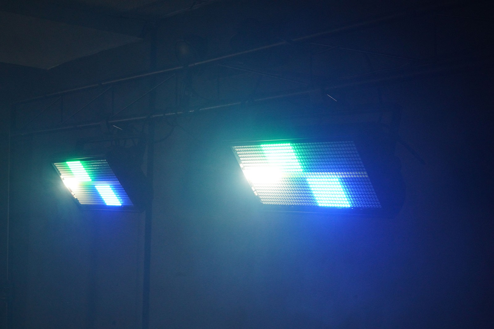 (2) Rockville STAGE PANEL 864 LED RGB Pro Stage Wash Lights+Strobe+Matrix Combo