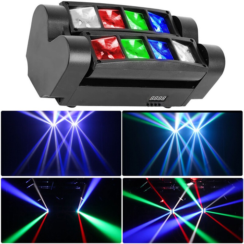 8 LED Mini Spider Moving Head Light 8x3W RGBW Stage Lighting RGBW Beam US