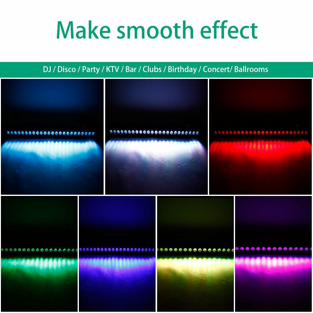 120W 24LED RGB Wall Washer Light DMX Sound Actived DJ Party Club Stage Lighting